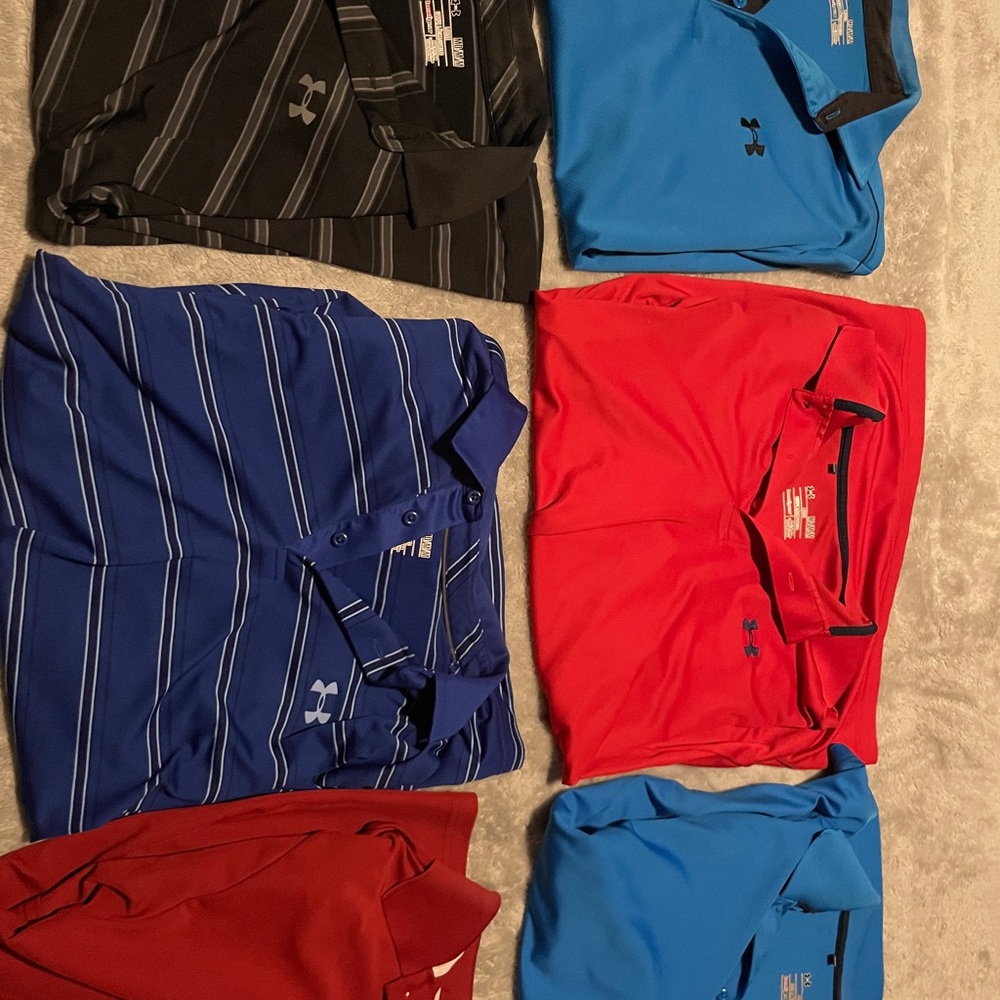 6 underarmour mens loose fit medium polo